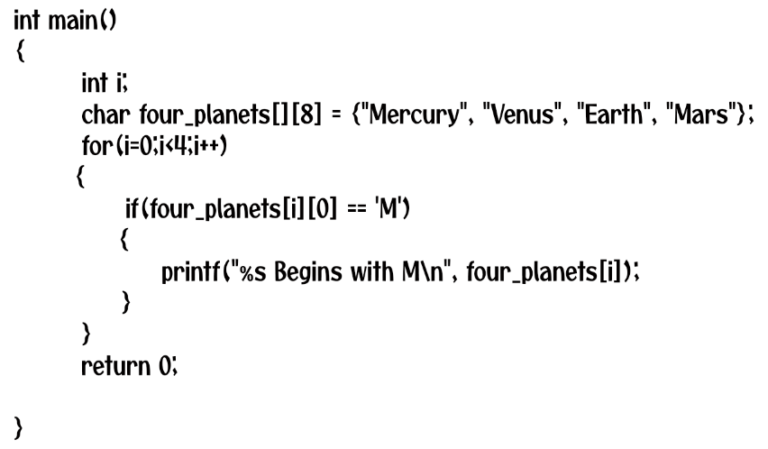 c string assignment array