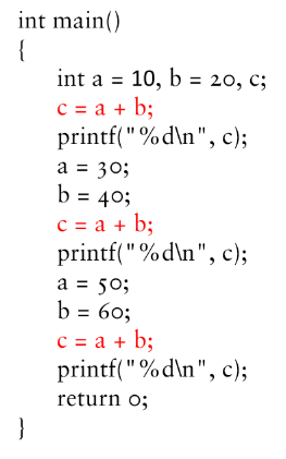 Functions in C Duplicate Code