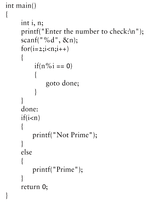 goto Statement in C Example