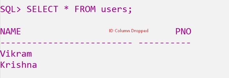 ALTER TABLE Command in SQL 3