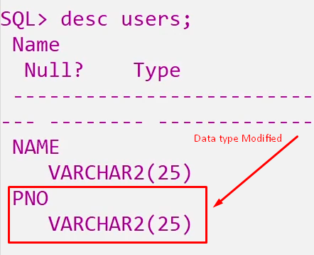 ALTER TABLE Command in SQL 4