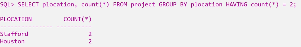 GROUP BY and HAVING in SQL 2