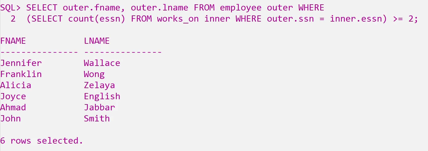 Example 1 On Correlated Nested Queries In SQL Made Easy Lec 90