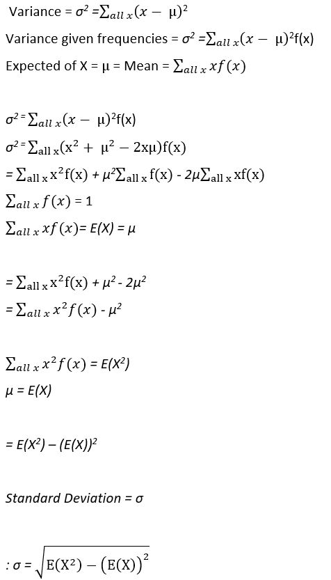 Variance Standard Deviation of Discrete Probability Distribution1.1